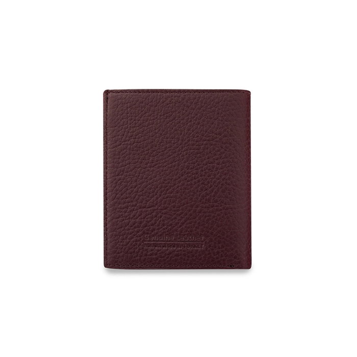 Zoozie Bags Cartera de hombre, Rojo Claret, 100% Piel Genuina